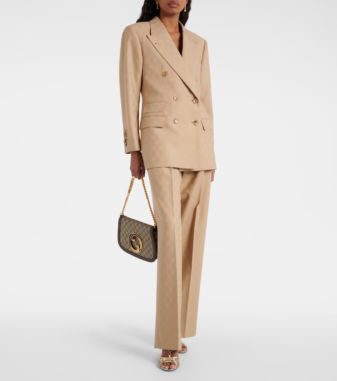 Blazer in jacquard di lana GG | Gucci