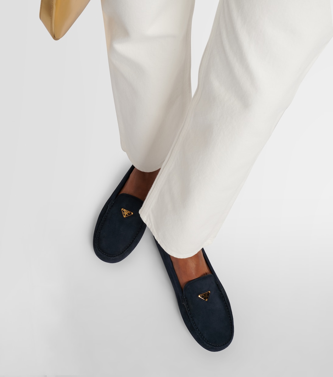 Logo suede loafers | Prada