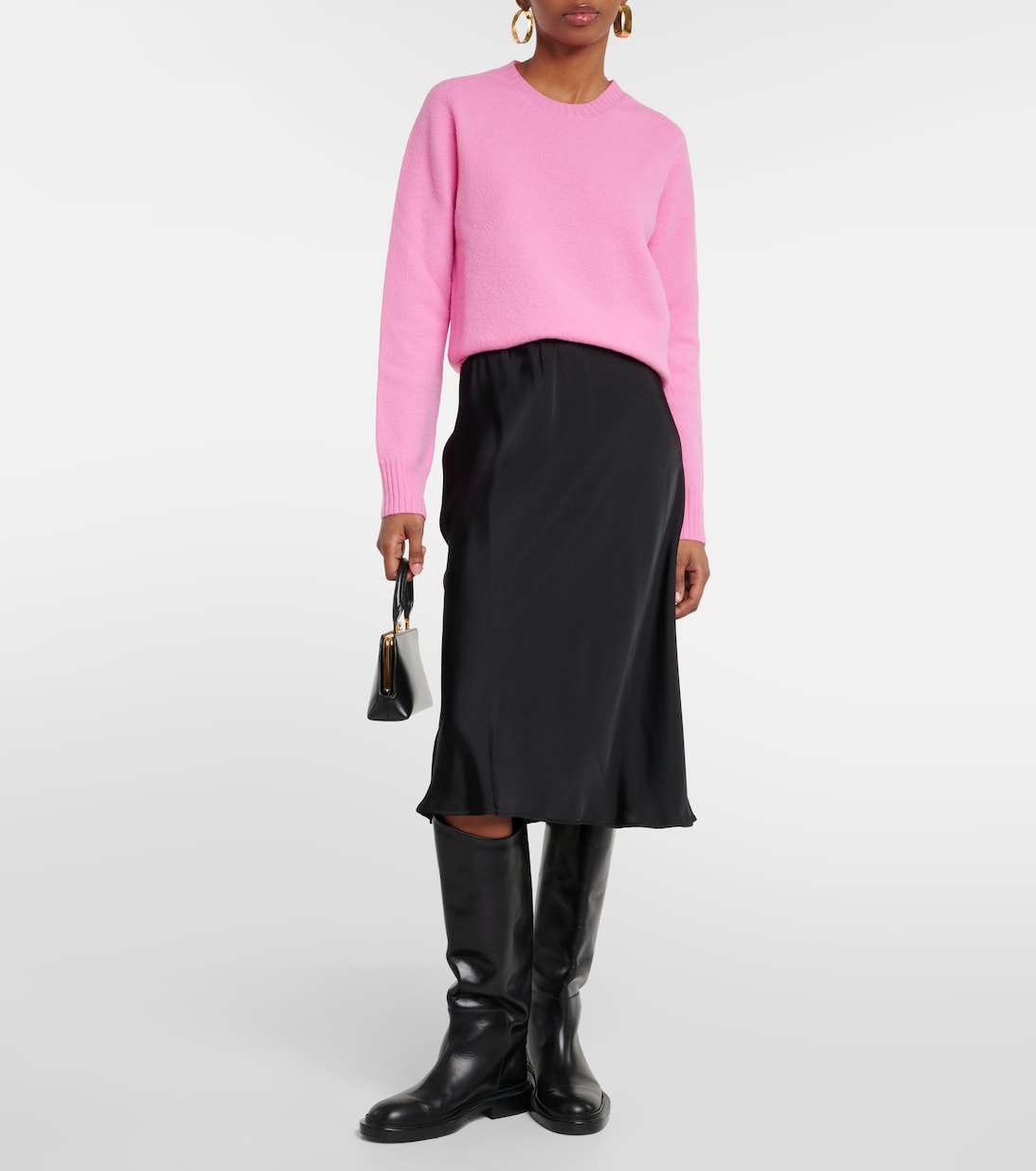 Satin midi skirt | Jil Sander