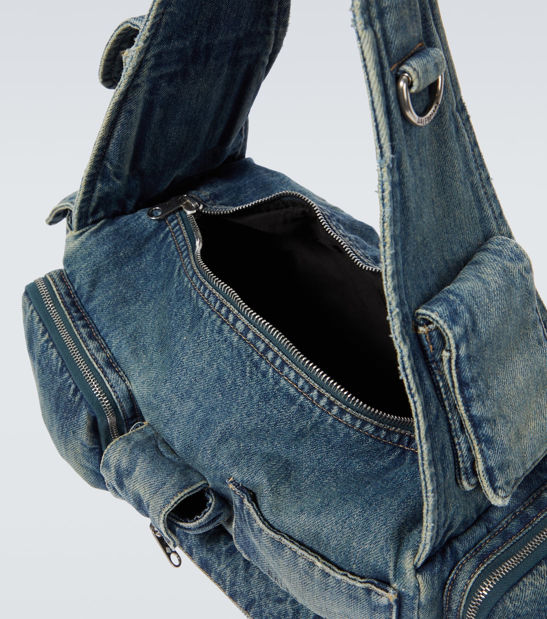 Superbusy Sling Small denim shoulder bag | Balenciaga