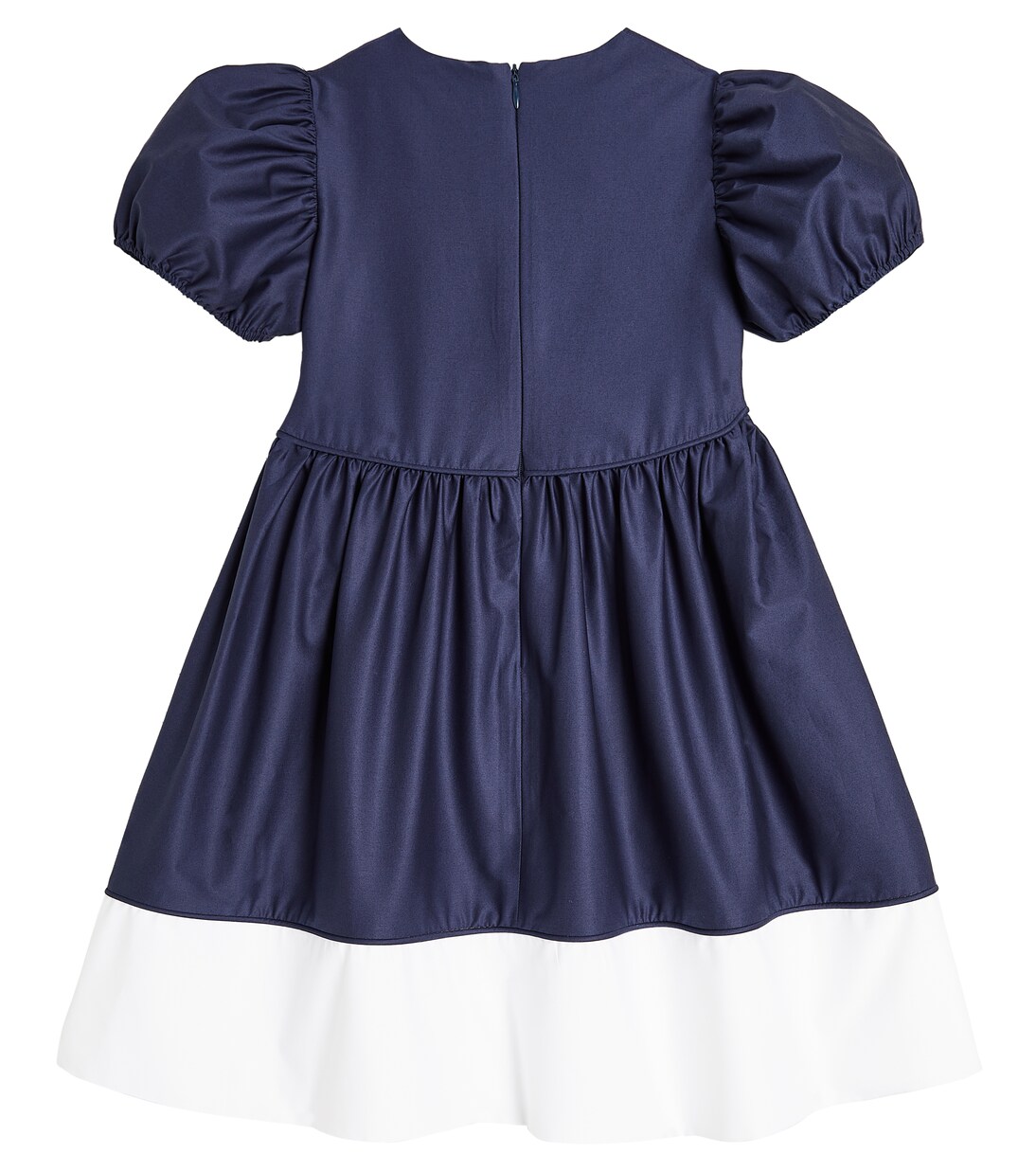 Puff-sleeve cotton-blend dress | Il Gufo