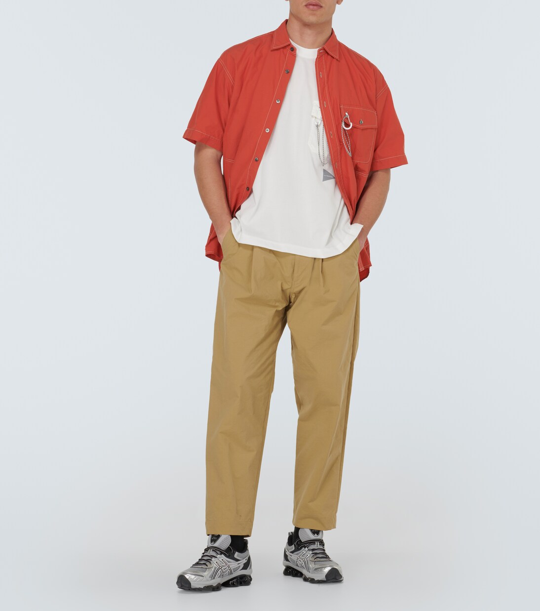 Pantaloni tapered in tessuto tecnico | And Wander