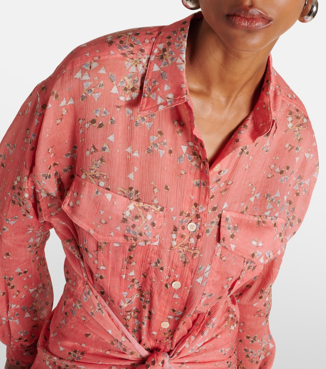 Hemdblusenkleid Anesy aus Baumwolle und Seide | Isabel Marant