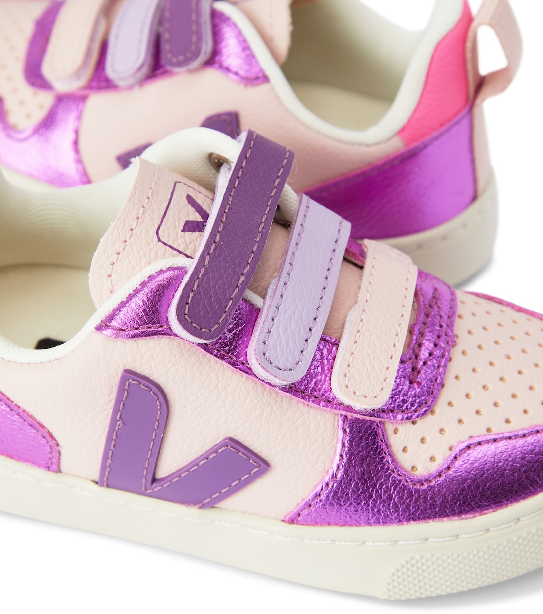 V-10 metallic leather sneakers | Veja Kids