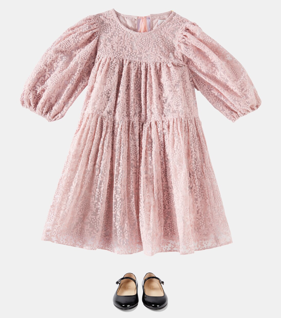 Robe brodée en coton mélangé | Petite Amalie  