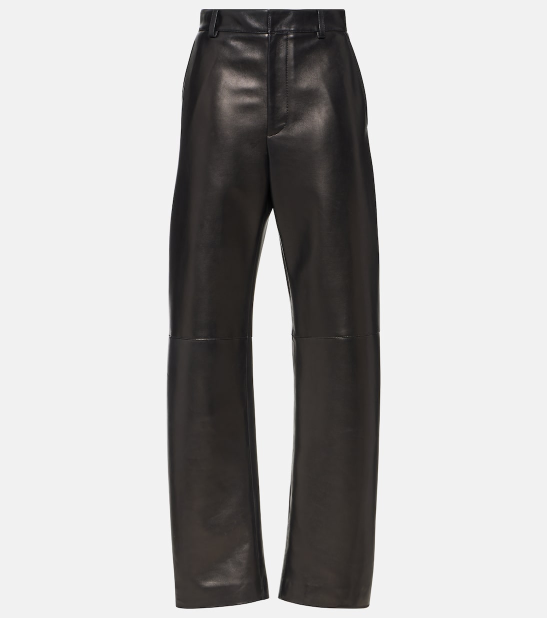 High-rise leather wide-leg pants | Bottega Veneta