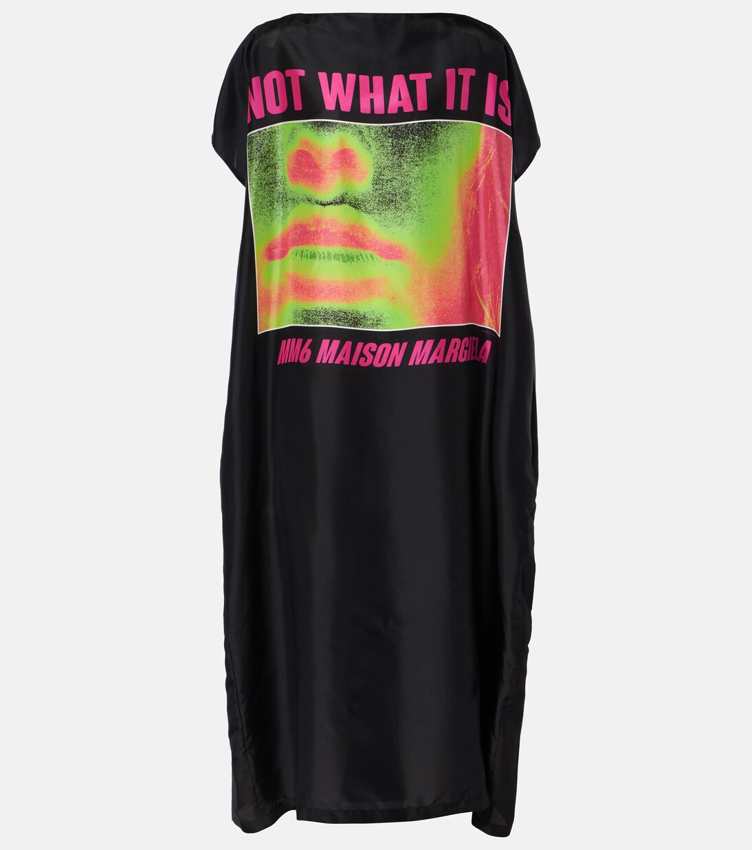 Robe longue imprimée en soie | MM6 Maison Margiela