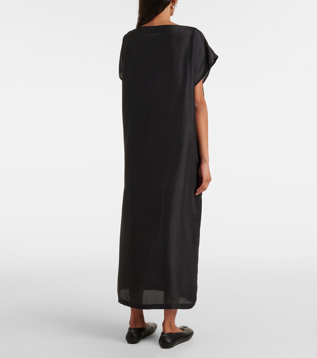Robe longue imprimée en soie | MM6 Maison Margiela