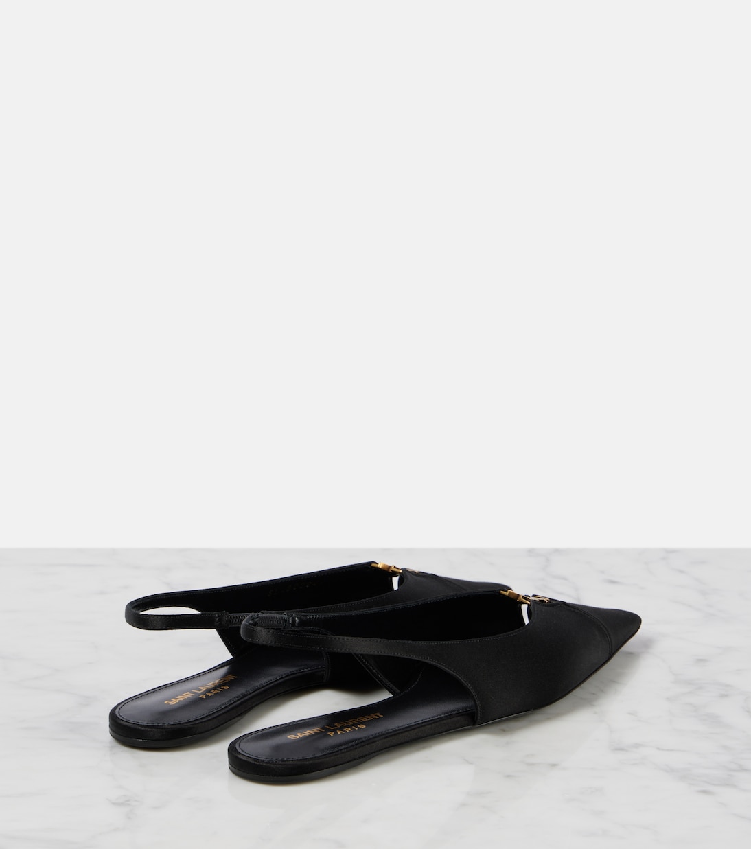 Babylone crêpe slingback flats | Saint Laurent