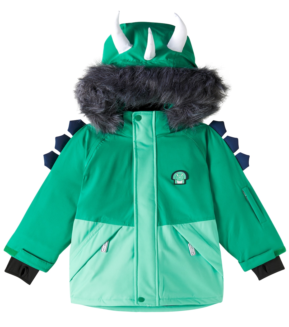Dino faux fur-trimmed ski jacket | Roarsome