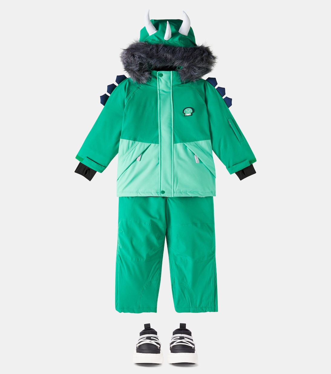 Dino faux fur-trimmed ski jacket | Roarsome