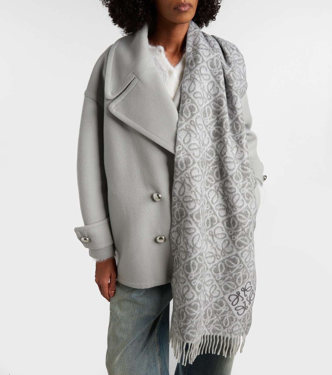 Anagram wool and cashmere scarf | Loewe