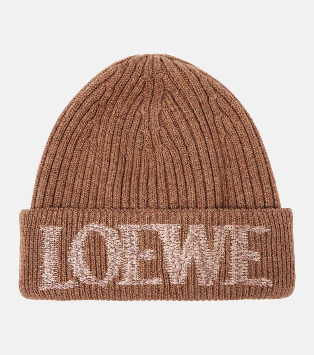 Logo ribbed-knit wool-blend beanie | Loewe