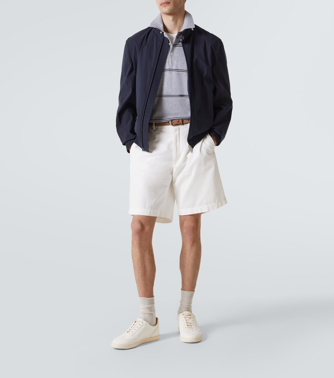 Polo de algodón a rayas | Brunello Cucinelli