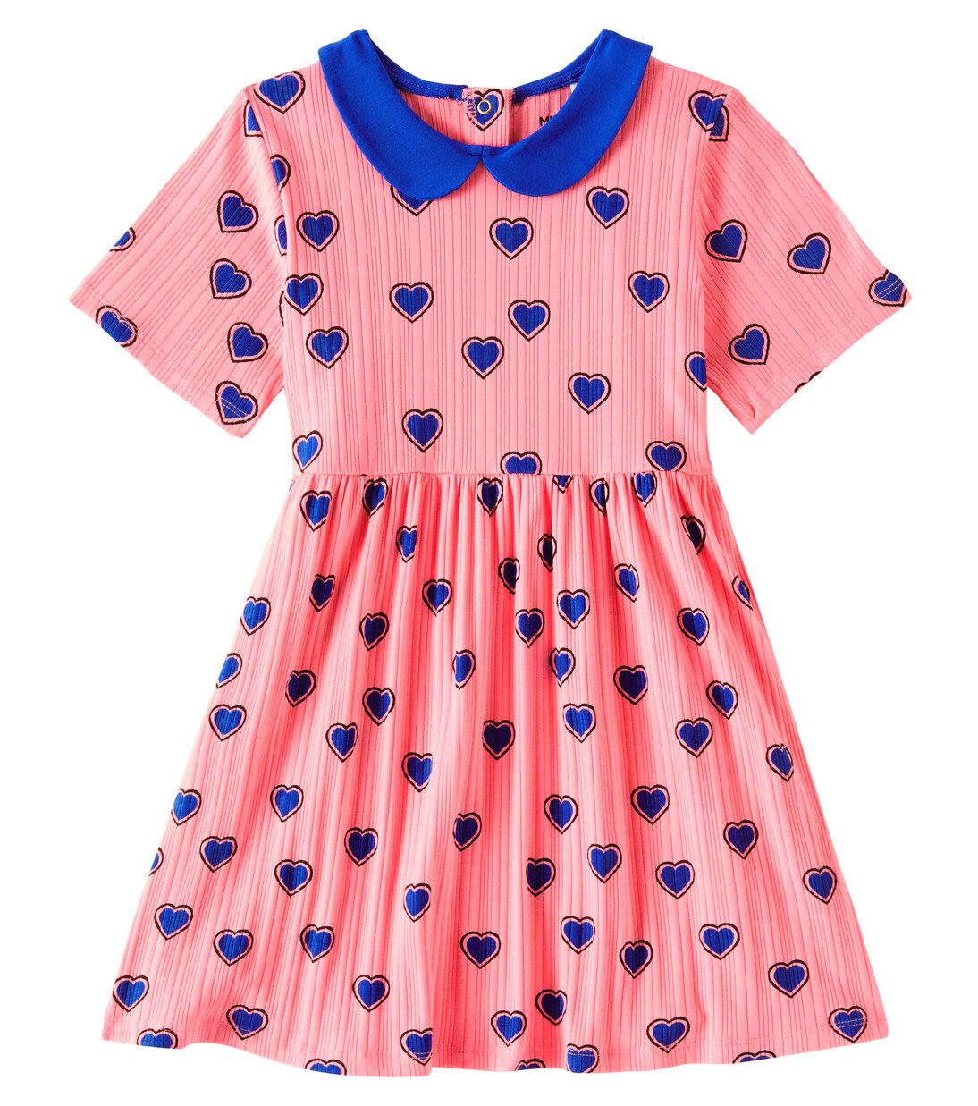 Outlined Hearts cotton-blend dress | Mini Rodini