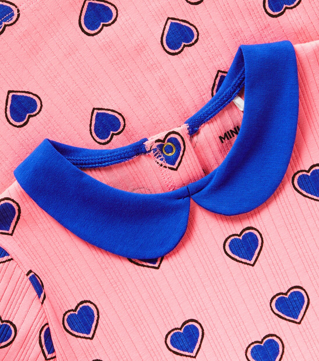 Outlined Hearts cotton-blend dress | Mini Rodini