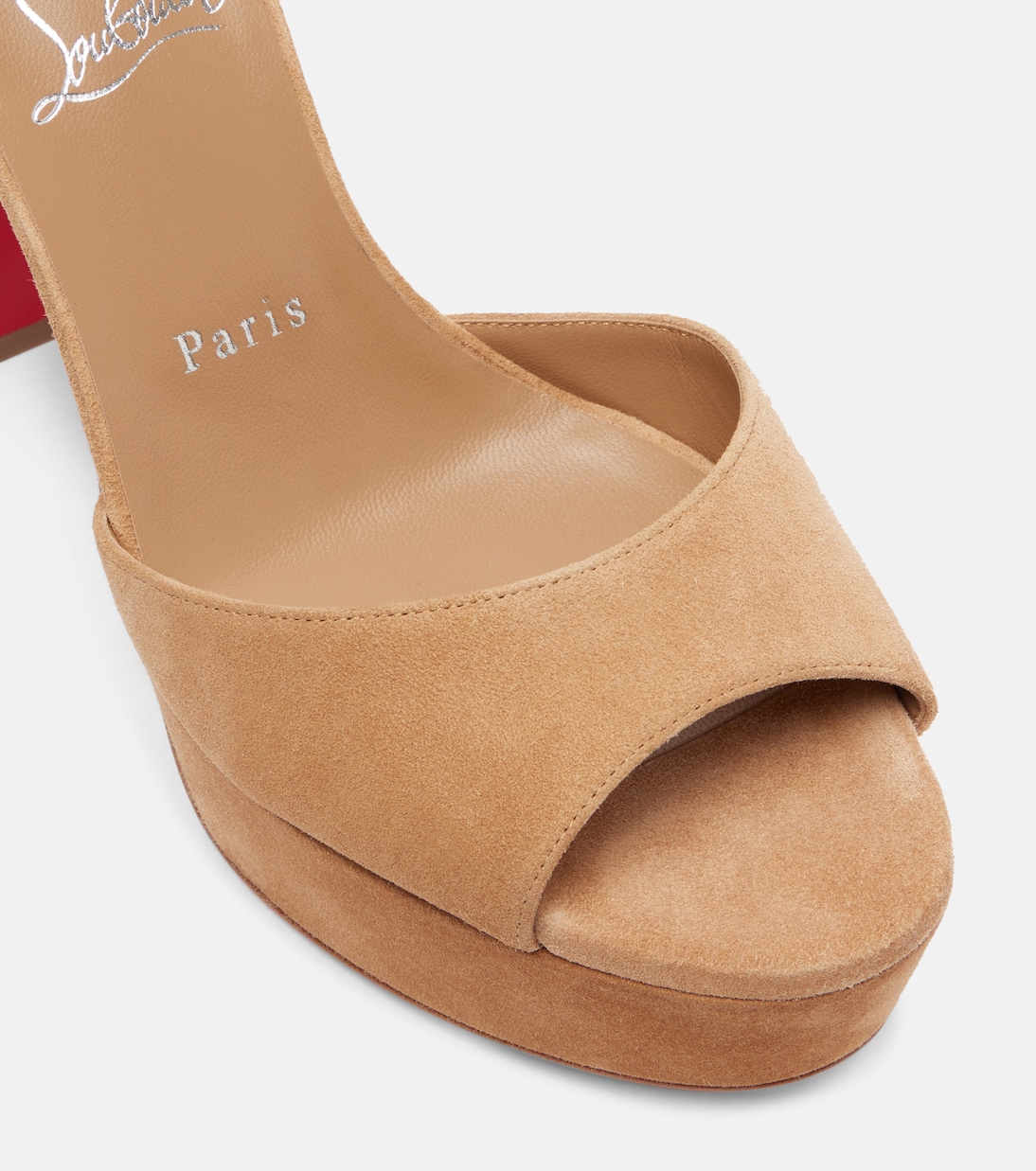 Sandales Sandaloo 130 à plateau en daim | Christian Louboutin