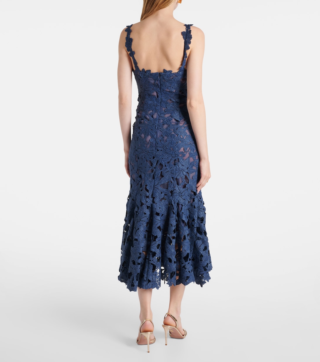 Guipure lace midi dress | Oscar de la Renta