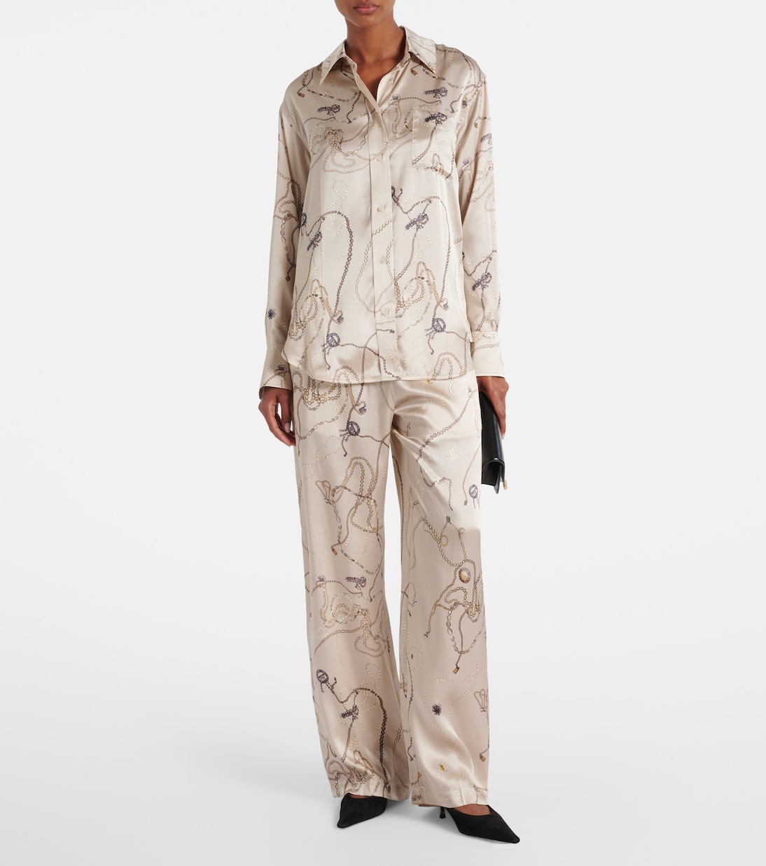 Bedrucktes Hemd aus Seide | Victoria Beckham