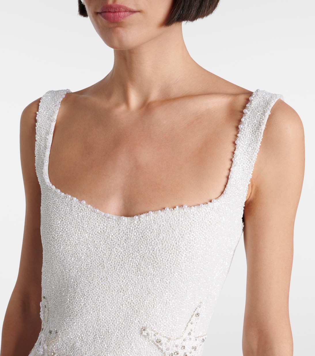 Vestido corto Seashell adornado  | Clio Peppiatt