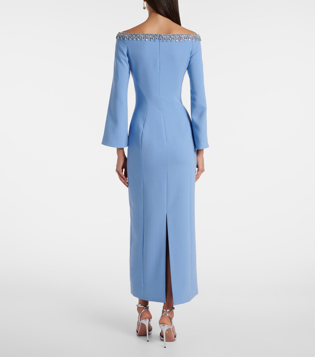 Robe longue Lime à perles fantaisie et cristaux | Jenny Packham