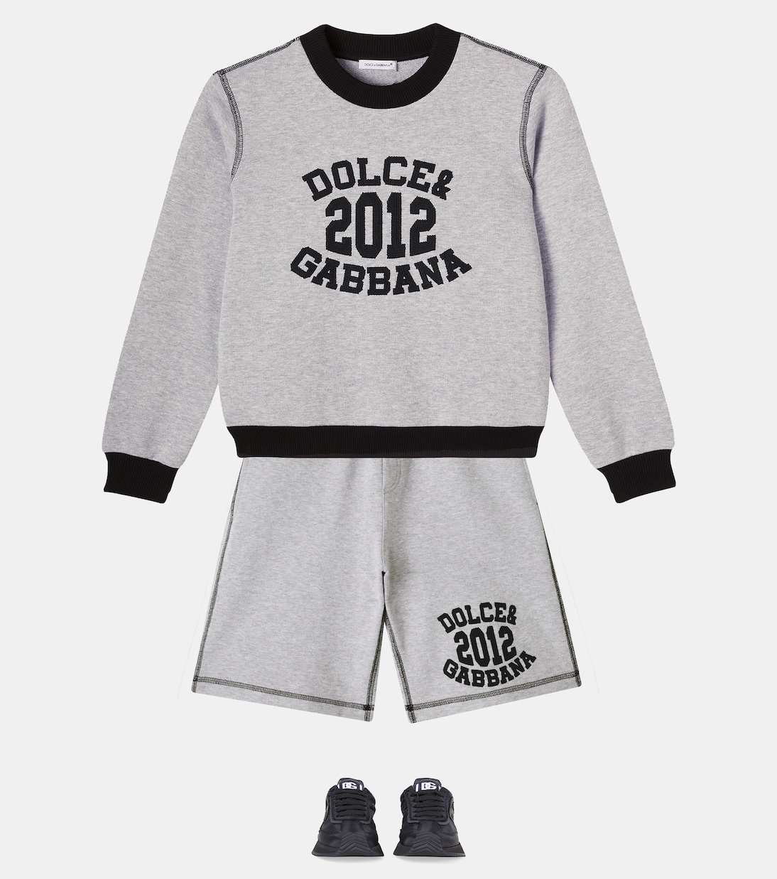 Logo cotton fleece sweatshirt | Dolce&Gabbana Kids