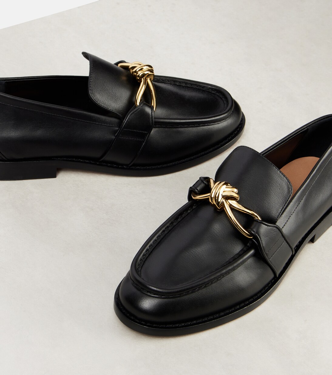 Astaire Knot leather loafers | Bottega Veneta
