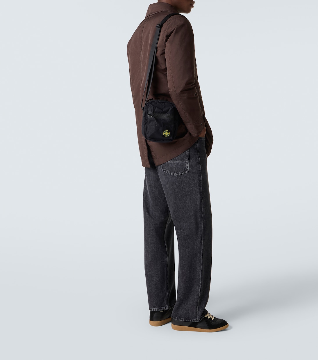 Aluminium Tela Compass poplin crossbody bag | Stone Island