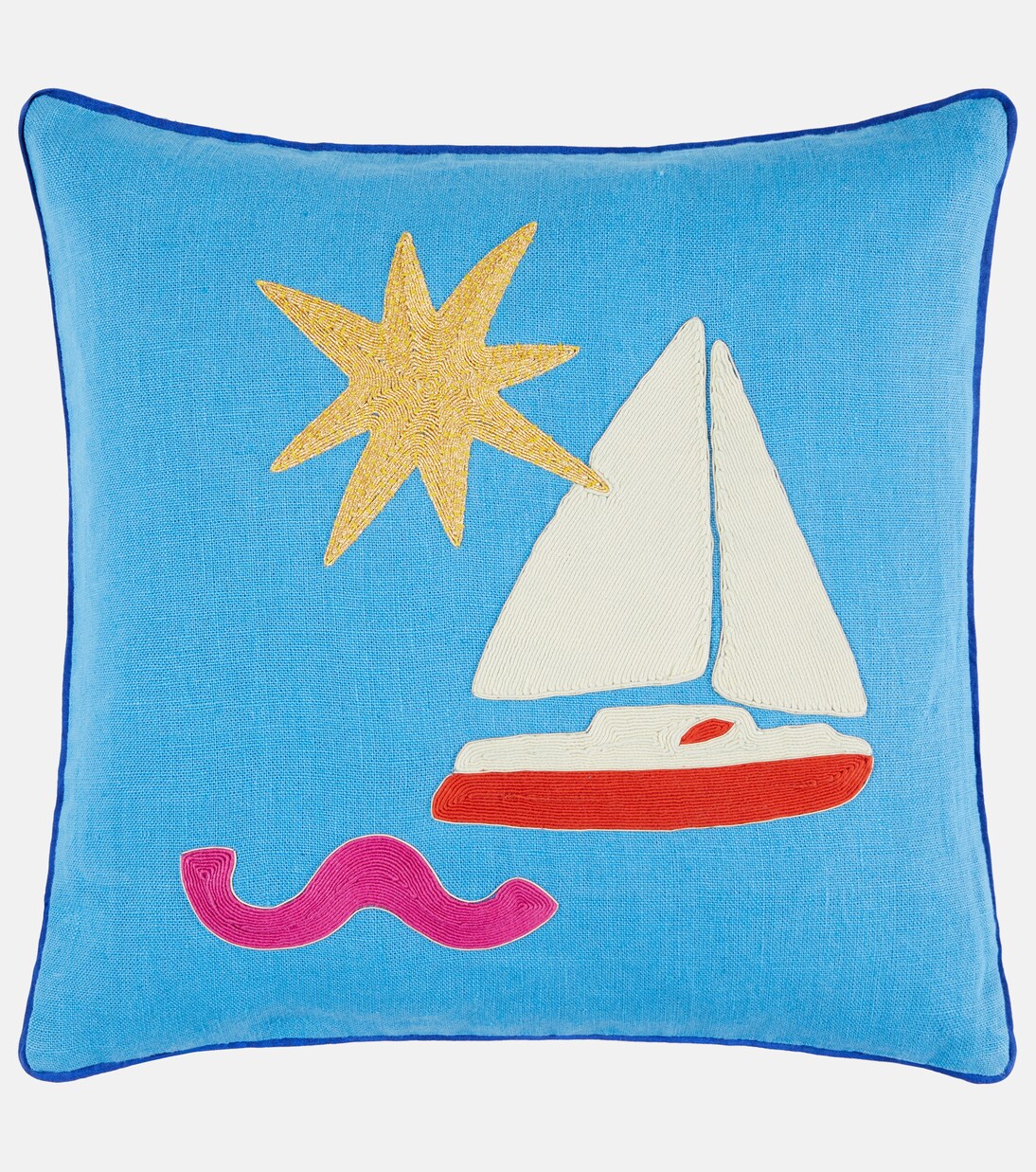 Playa Sailboat linen cushion | Jonathan Adler