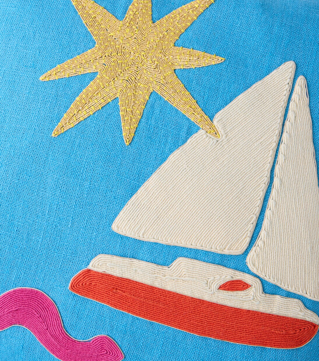 Playa Sailboat linen cushion | Jonathan Adler
