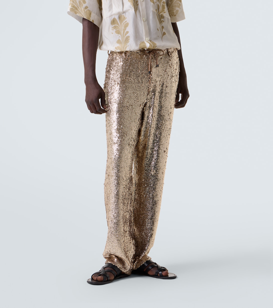 Pantaloni regular con paillettes | Dries Van Noten