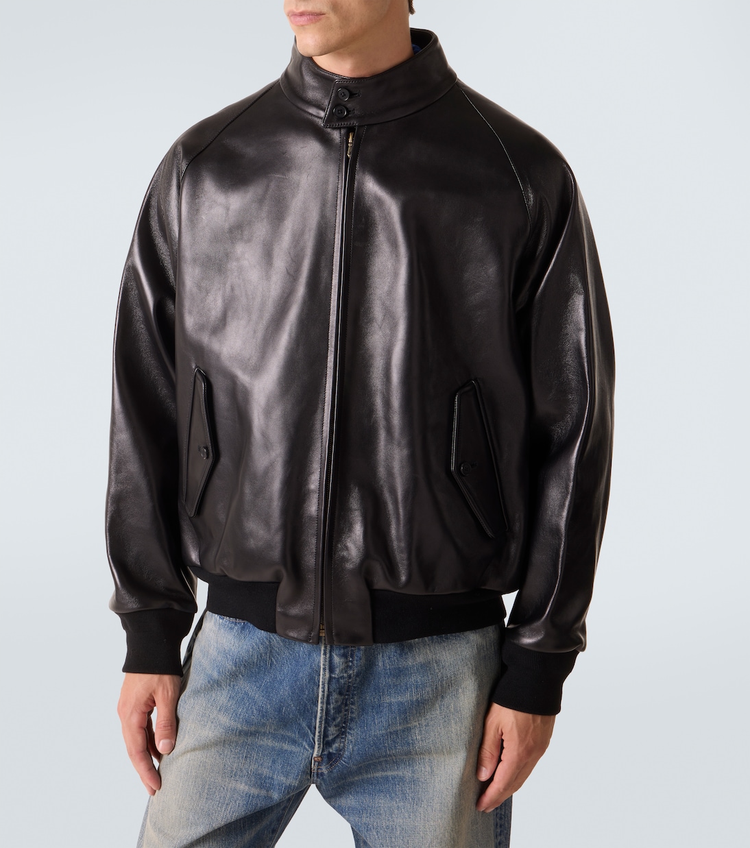 Leather bomber jacket | A.Presse