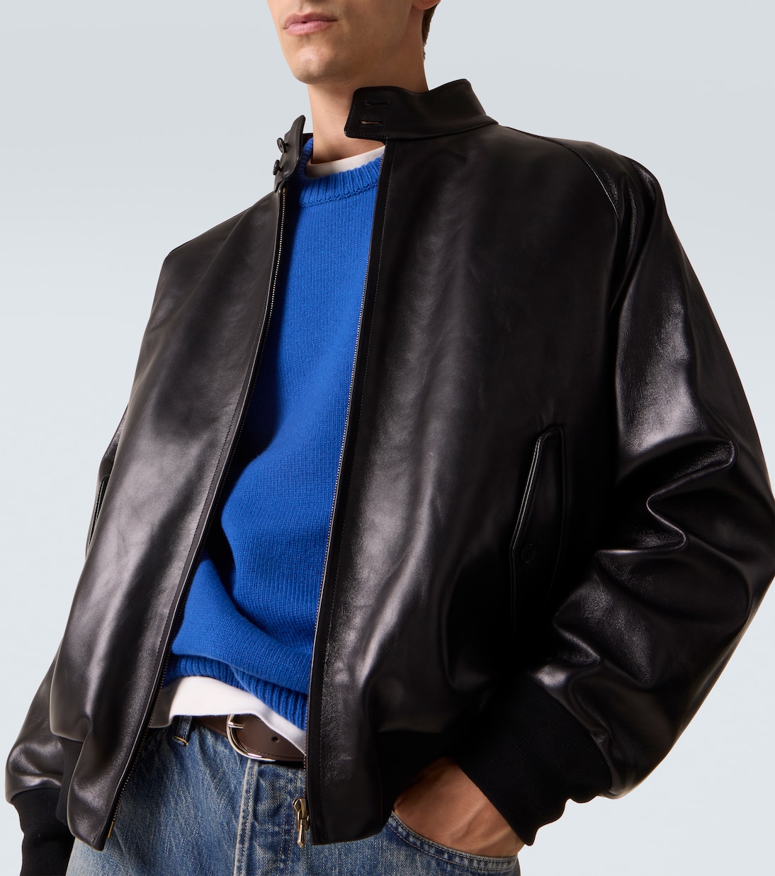 Leather bomber jacket | A.Presse