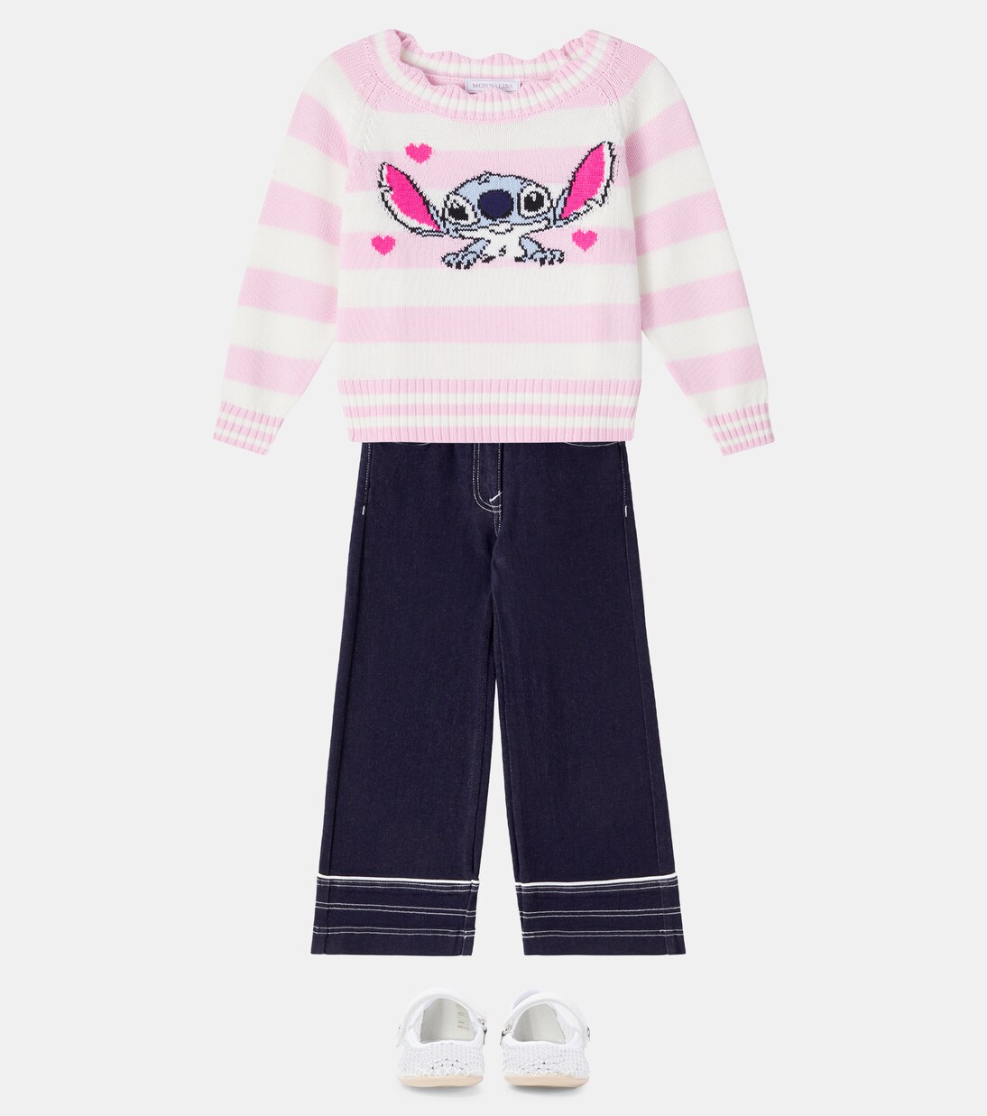 x Disney® Stitch striped sweater | Monnalisa
