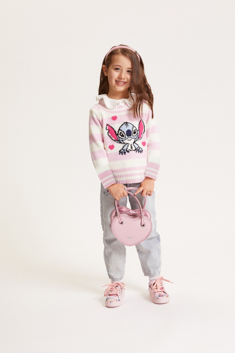 x Disney® Stitch striped sweater | Monnalisa