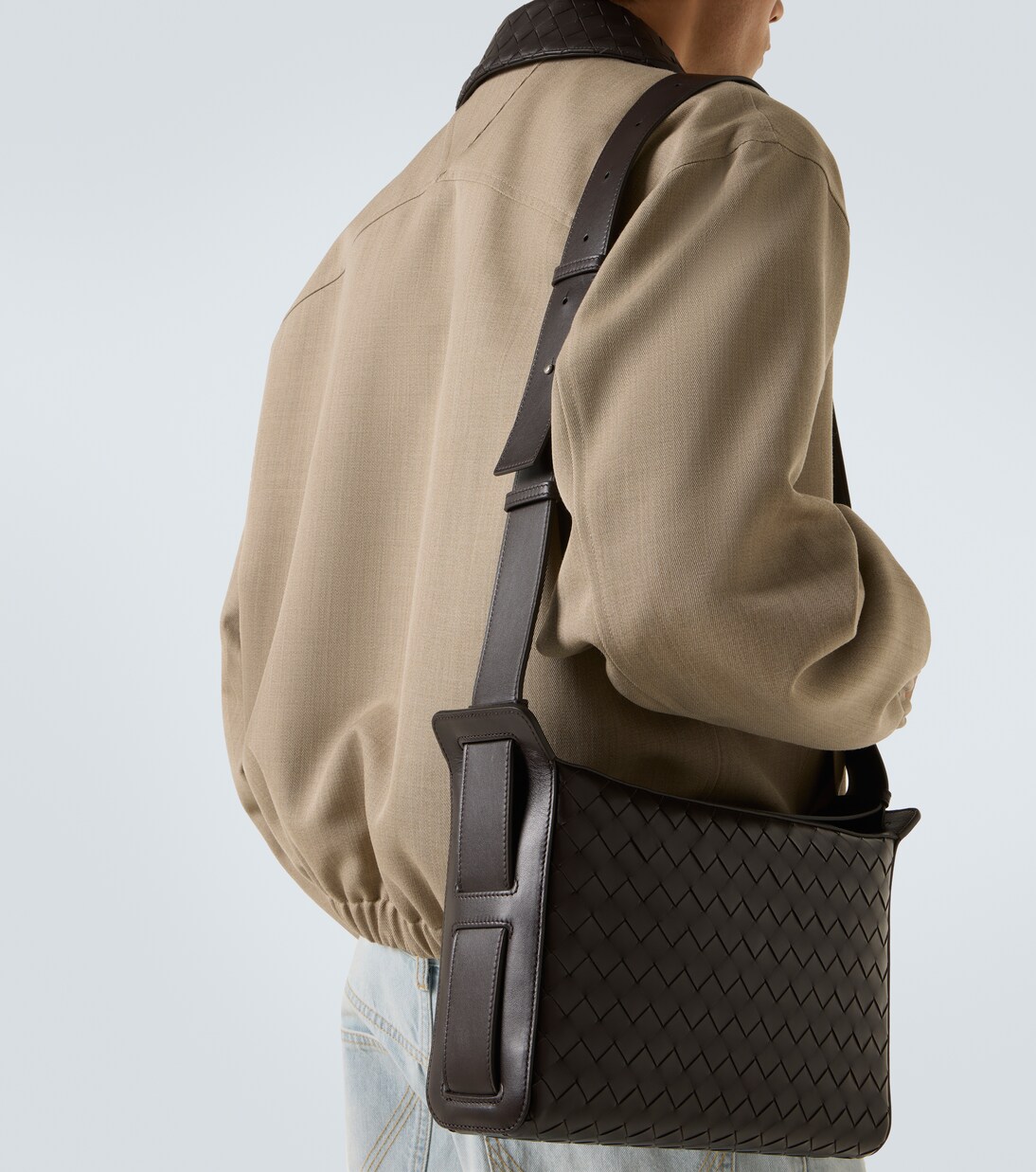 Tribeca Intrecciato leather crossbody bag | Bottega Veneta