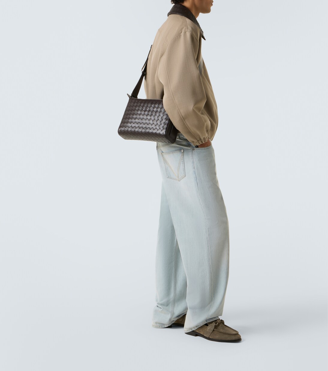 Tribeca Intrecciato leather crossbody bag | Bottega Veneta