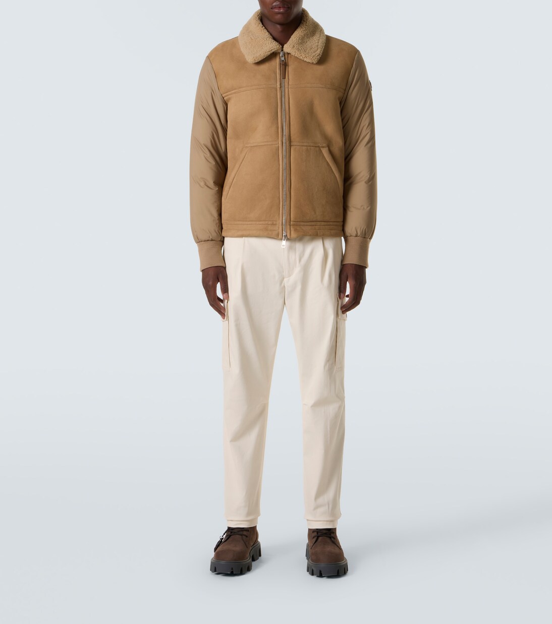 棉质混纺华达呢工装裤 | Moncler