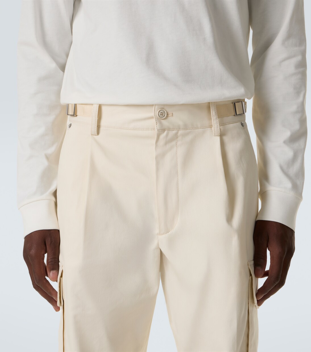 棉质混纺华达呢工装裤 | Moncler