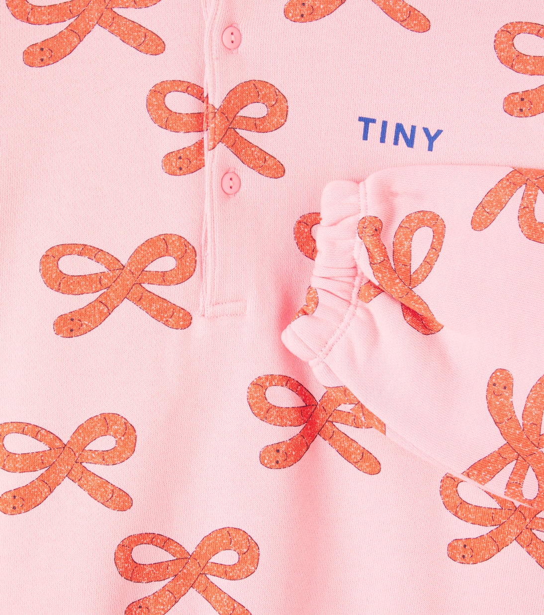 Worms printed cotton jersey sweatshirt | Tinycottons