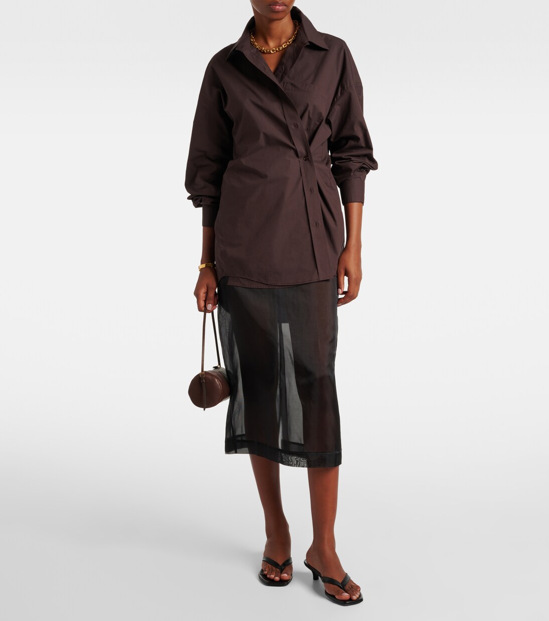 Ornella oversized cotton shirt | The Frankie Shop