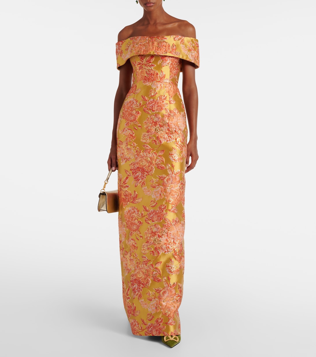 Clover embellished floral gown  | Markarian
