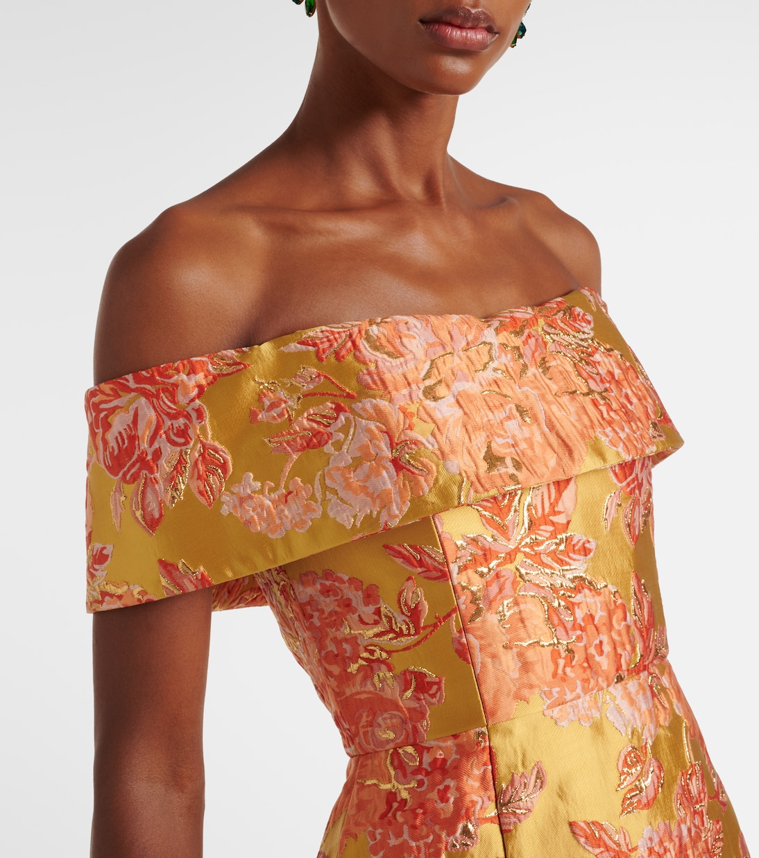 Clover embellished floral gown  | Markarian