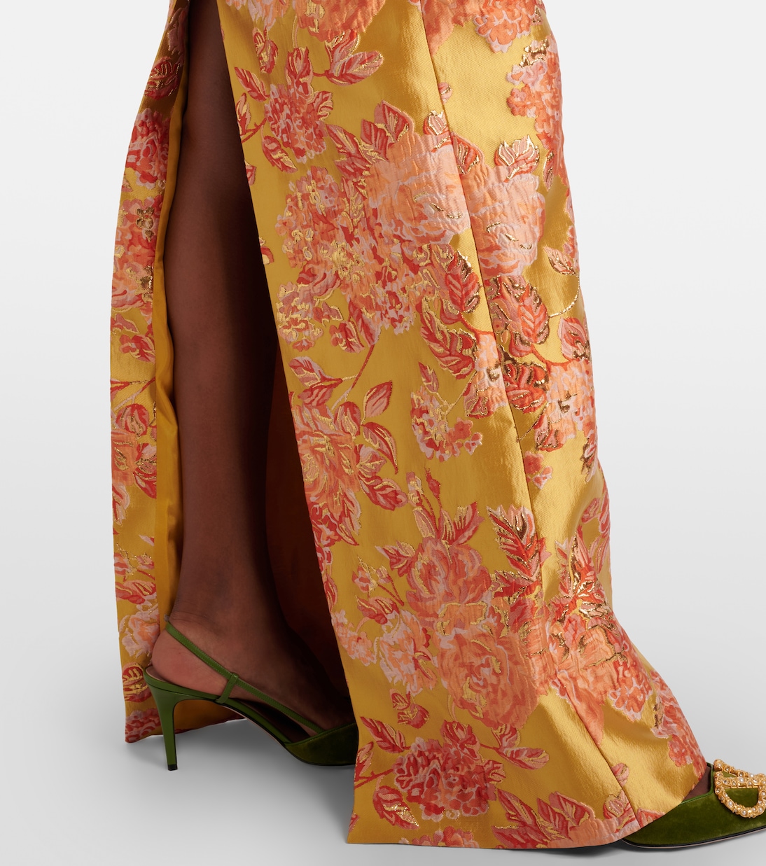 Clover embellished floral gown  | Markarian