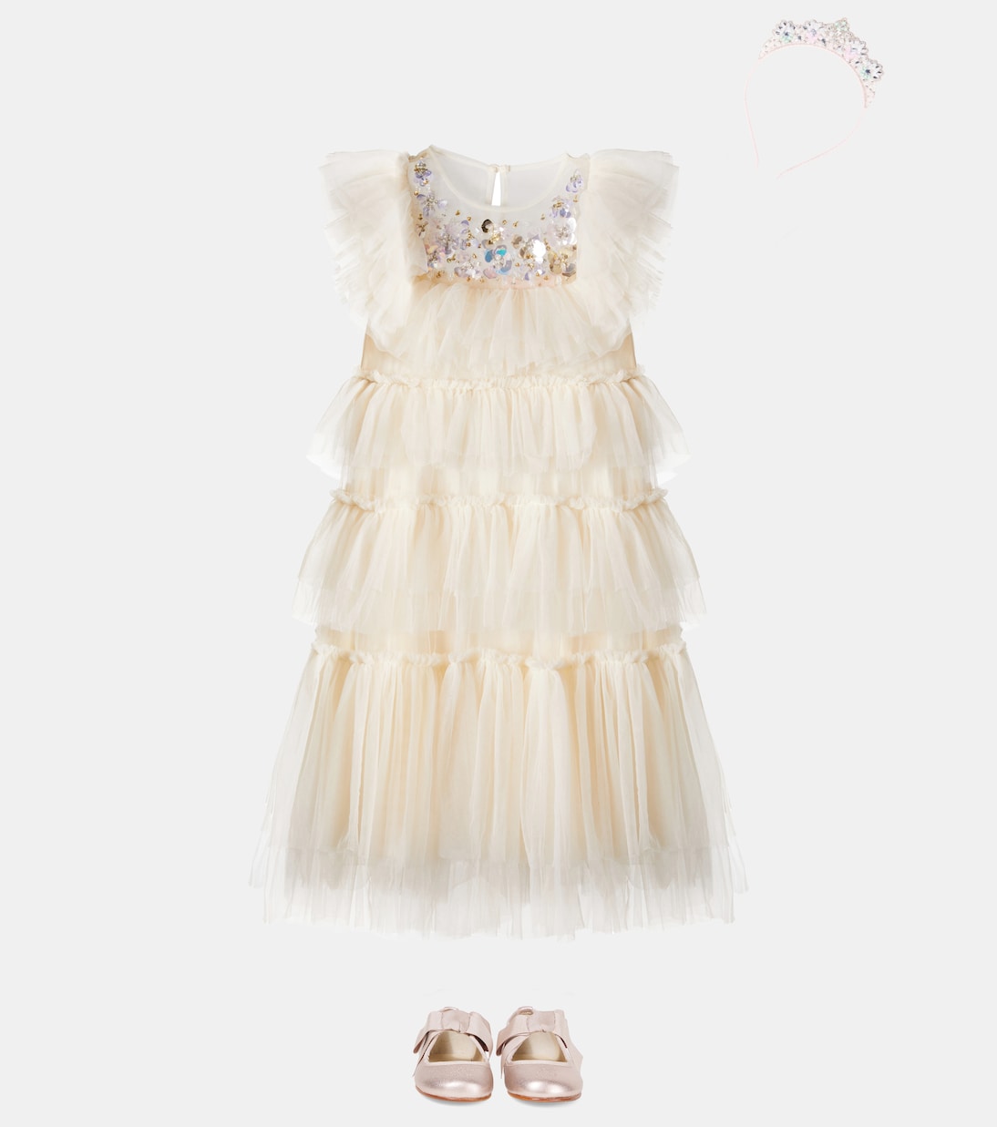 Robe Rana en tulle à ornements | Tutu Du Monde