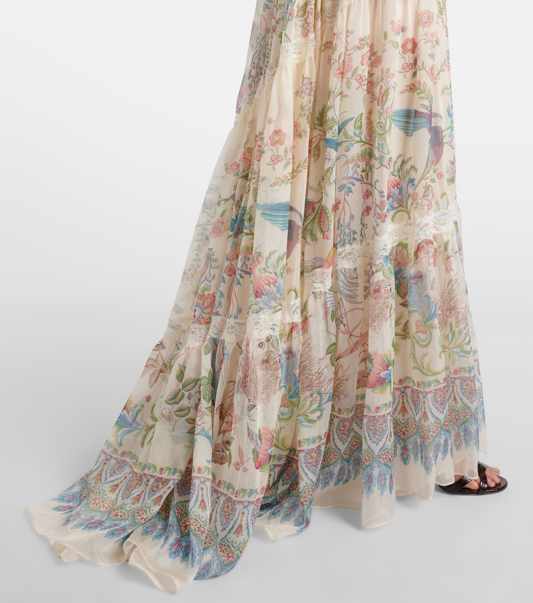 Bedrucktes Off-Shoulder-Maxikleid aus Seide | Etro