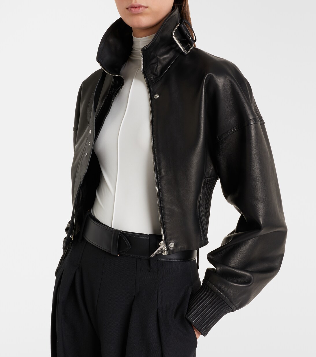 Ossido leather blouson jacket | Sportmax