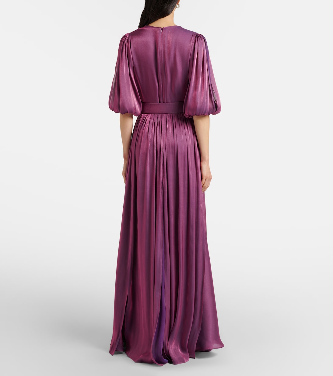 Brennie belted georgette gown | Costarellos