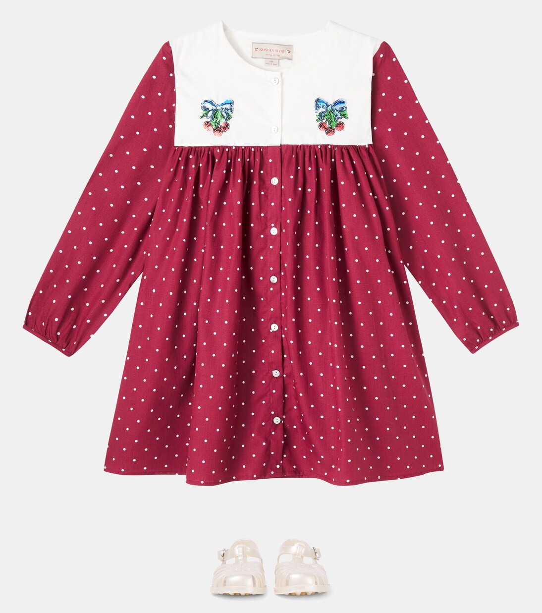 Muna polka-dot sequined cotton dress | Konges Sløjd