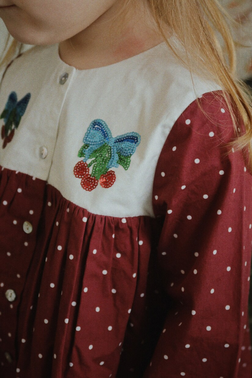 Muna polka-dot sequined cotton dress | Konges Sløjd